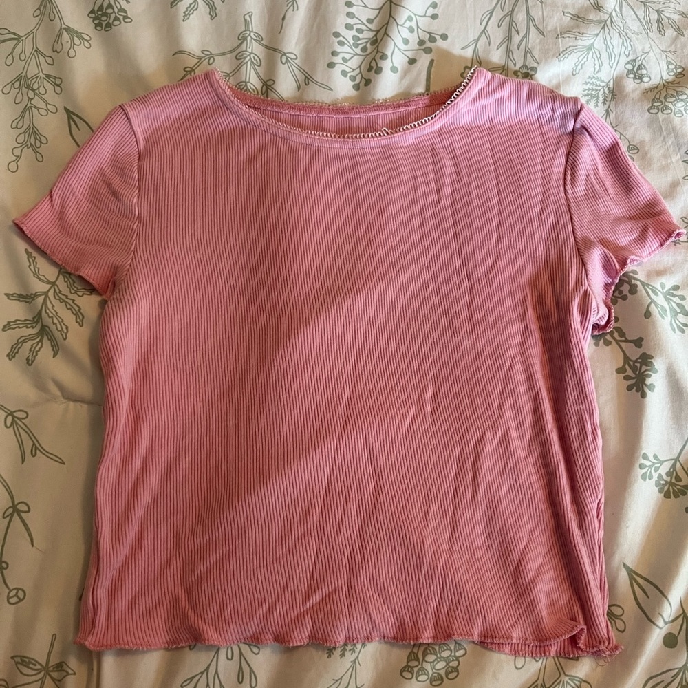 Pacsun baby pink cropped tee (XS)
